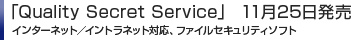 「Quality Secret Service」 11月25日発売　インターネット／イントラネット対応、ファイルセキュリティソフト